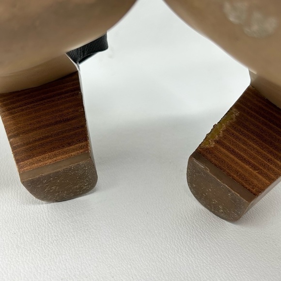 Steve Madden Women 6.5 Nonstp Sandal Booties Black Leather Block Heel Strap - Picture 12 of 13